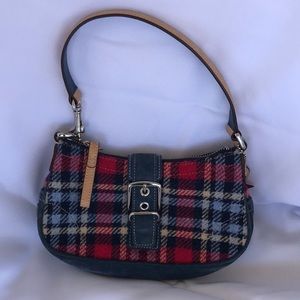 Coach Mini Tartan Plaid Wool Purse with wallet!